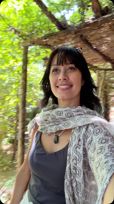 Flow Yoga Cedar Park community member networking at Casa de Luz in Austin Texas