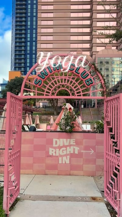 Flow Yoga Cedar Park free all-levels yoga class and swim club day Austin Texas