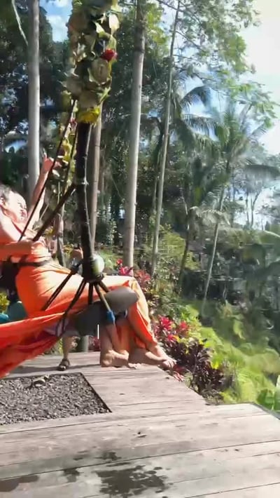 Flow Yoga Cedar Park Bali jungle retreat yoga swing practice Austin Texas