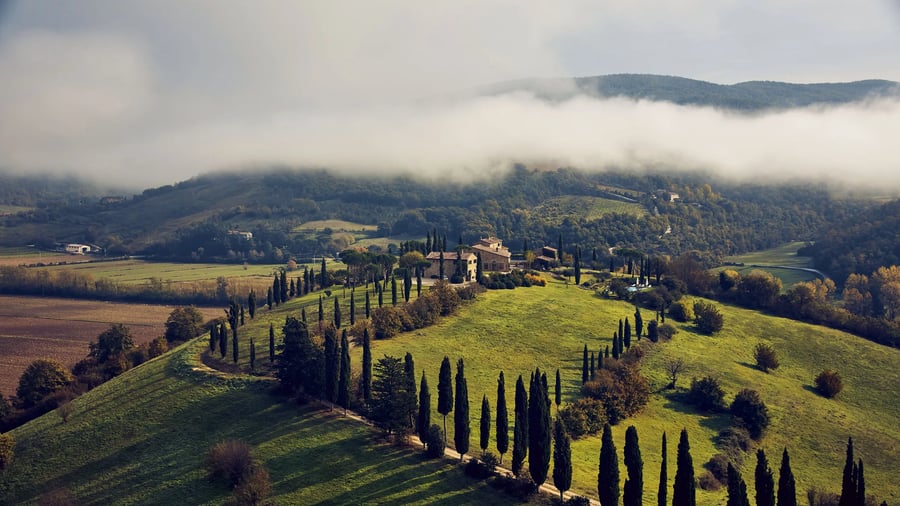 In the green heart of Italy at Flow Yoga Online in Global