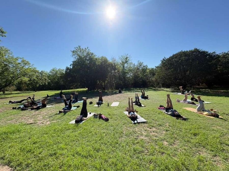 Free Yoga at the Park (at Mary Moore) at Flow Yoga South Congress in 