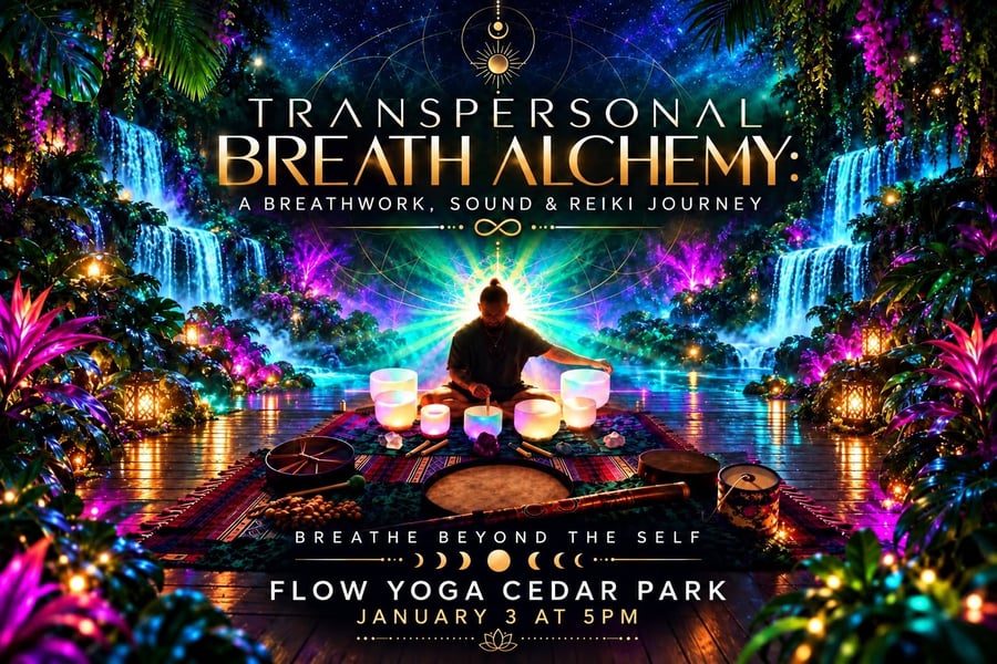 Transpersonal Breath Alchemy: A Breath, Sound & Reiki Journey at Flow Yoga Cedar Park in Cedar Park