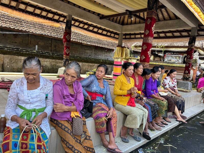Bali Yoga Retreat Balinese Village Women Seated