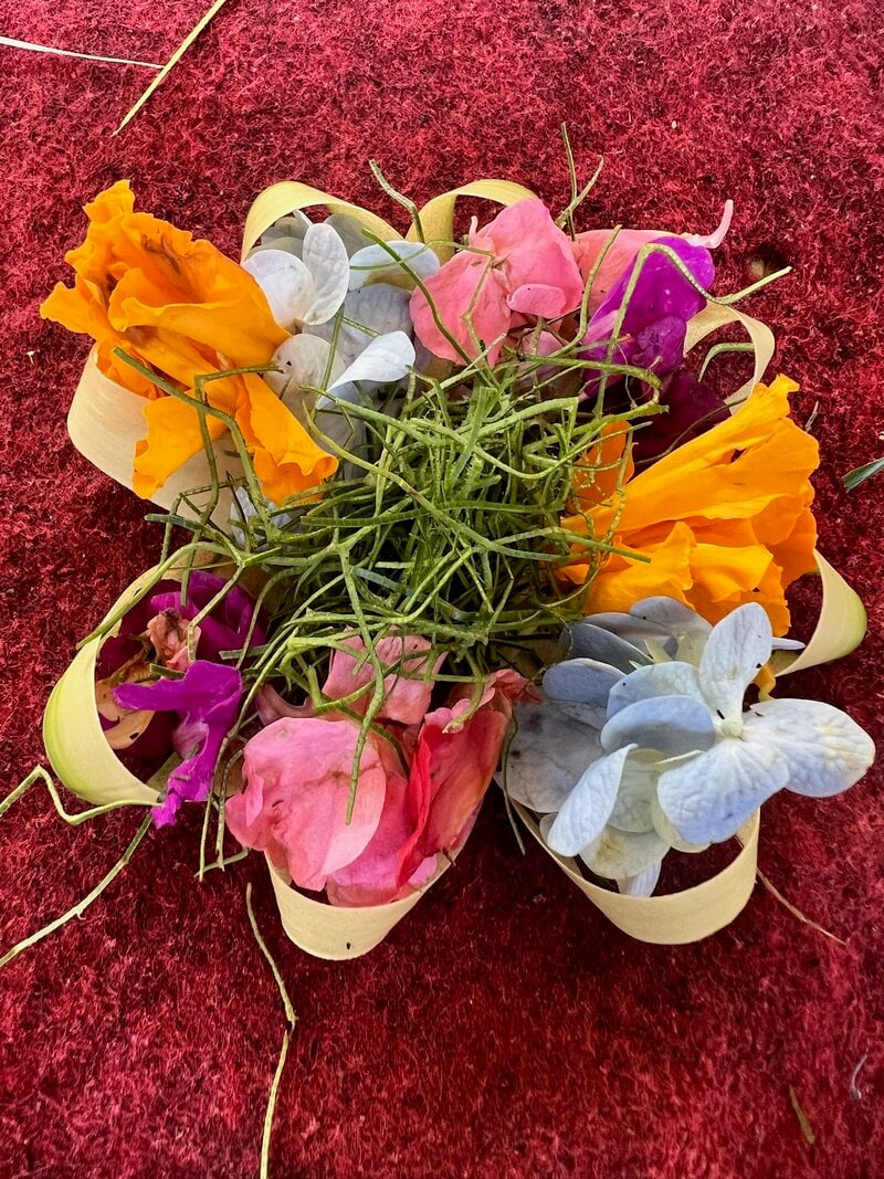Bali Yoga Retreat Canang Sari Flower Offering