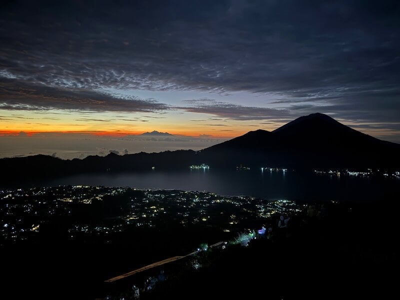 Bali Yoga Retreat Pre Dawn Mt Batur Lake View