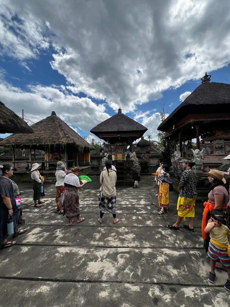 Bali Yoga Retreat Temple Courtyard Visit
