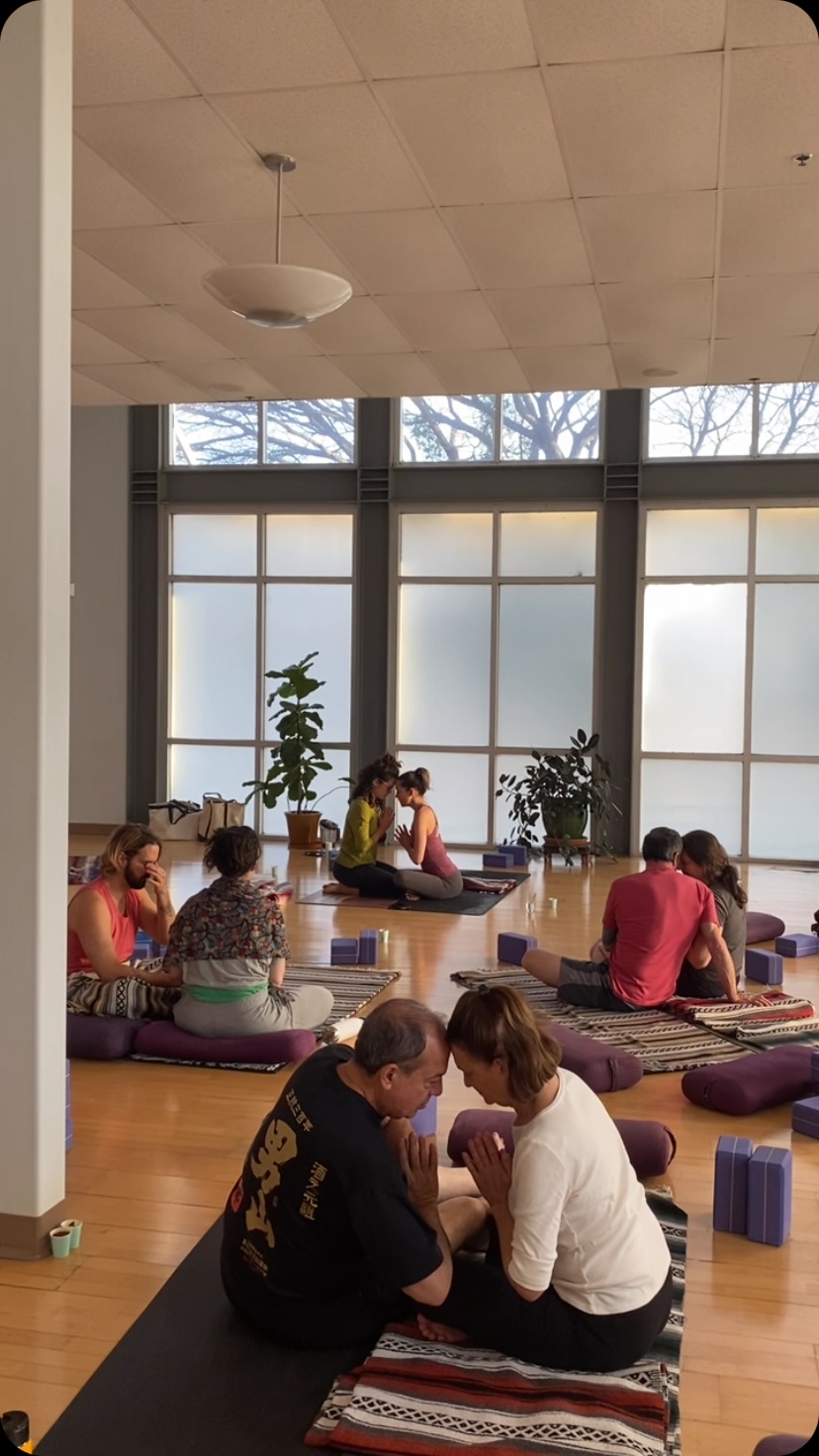 Our partner yoga event was so sweet.Thank you  to everyone who made it. We enjoyed melting into connection, playing with weight bearing exercises, some partner lifting and guided body work. And of course deeper stretching :) Perhaps more events of this nature to come!