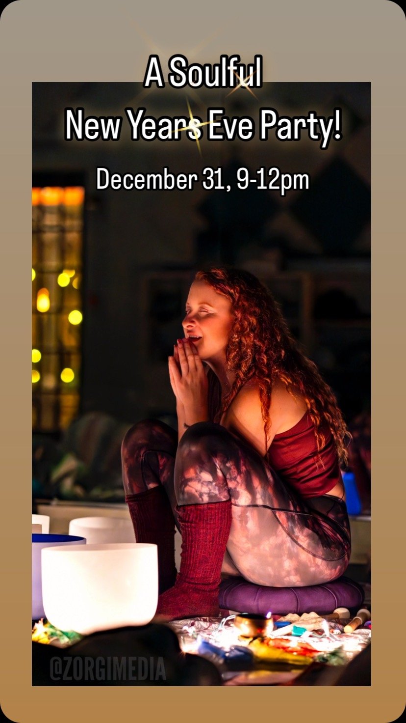 We are so excited to share about our New Years celebration that is anchored in empowering your connect to health, community and abundance. If you’ve been wanting to do things a little different this time around… consider joining us for News Years Eve! What’s included? Veronica’s loving presence!!! EFT, sound bath, all level yoga flow, cacao, guided meditation and a kambucha toast!